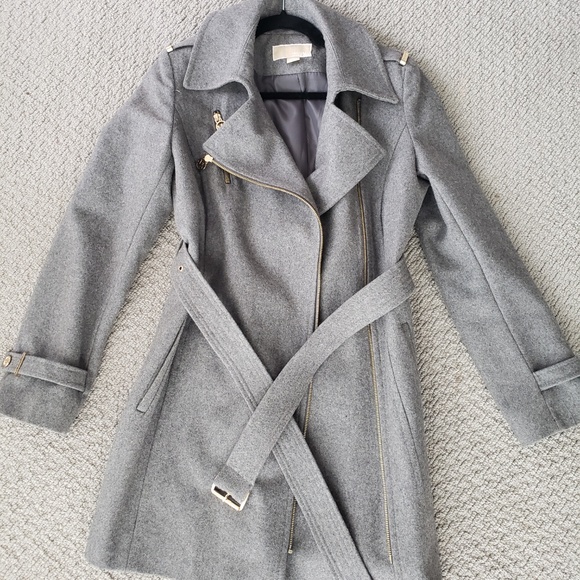 Michael Kors Jackets & Blazers - Michael Kors Size 8 Light Gray Wool Peacoat